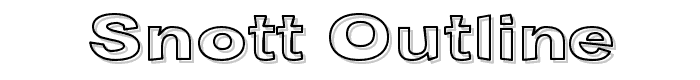 Snott Outline font